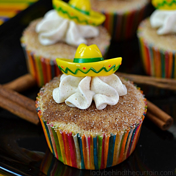 Churro cupcakes