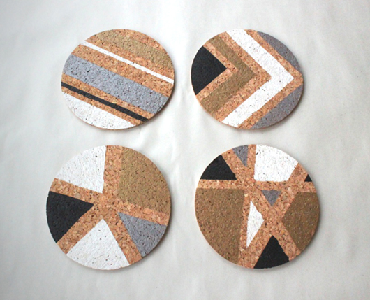 DIY cork coasters