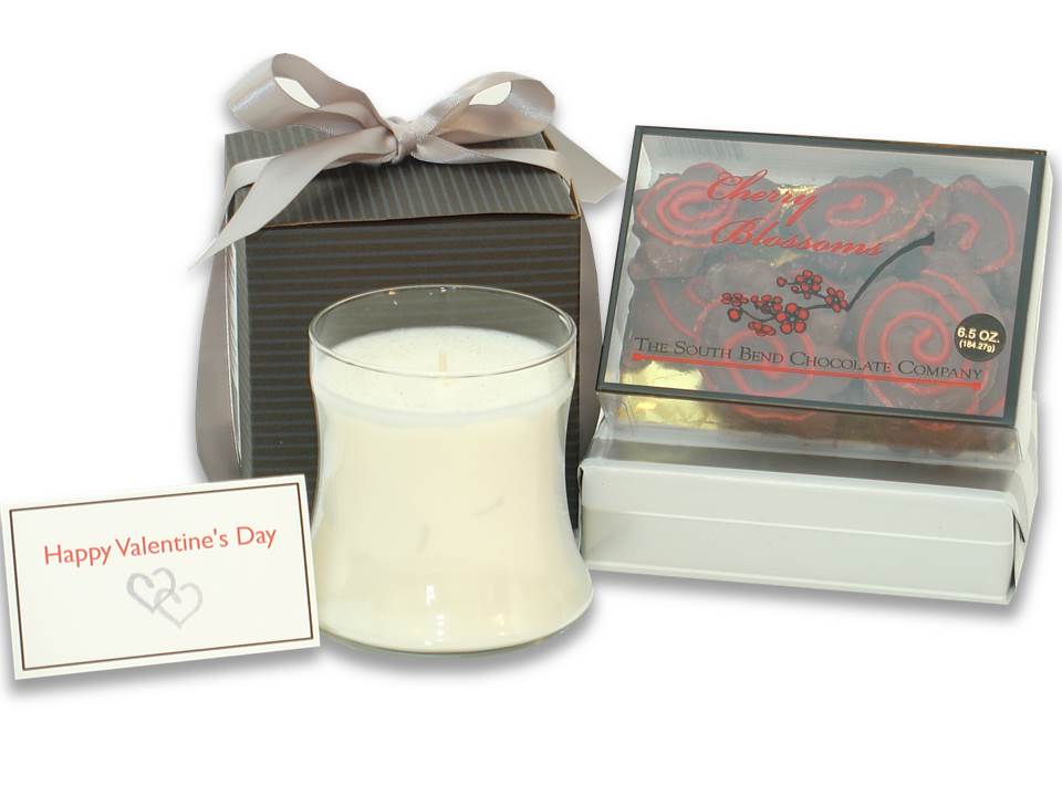 Elegant candle and chocolates for men