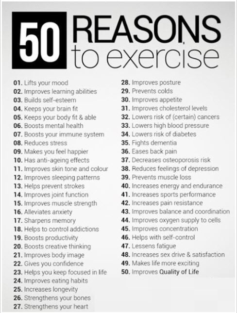 50 reasons to exercise