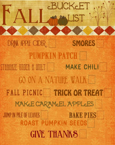 Fall bucket list