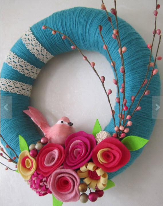 Spring wreath from Etsy