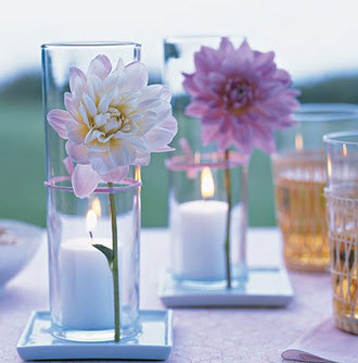 flower votive displays